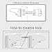 CALISH Baby Safety Cupboard Locks Set No Drilling Magnetic Adhesive Lock for Drawers, Cabinets White (4 Locks+1 Keys)