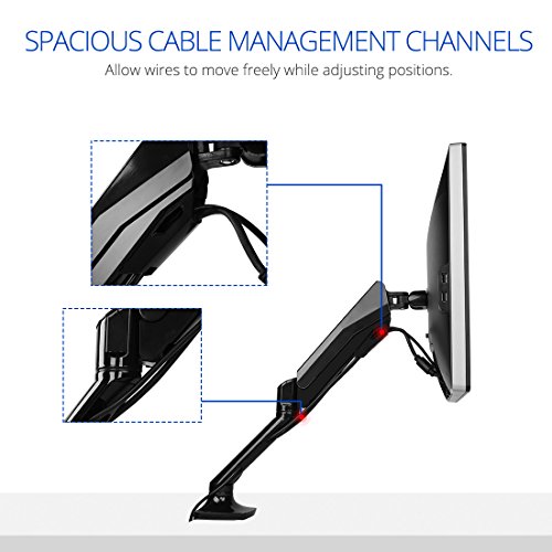 Fleximounts F6 Monitorhalterung Monitorhalter Tischhalterung Standfuß für 10″-30″(25-76cm) LCD LED TV Bildschirme Flachbildschirm, Belastbarkeit:2-9 kg, neigbar, schwenkbar 360 Grad drehbar, höhenverstellbar - 5
