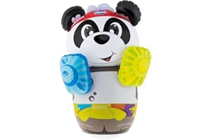 Chicco Panda Boxing Coach, Saco de Boxeo Infantil Inflable Electrónico con Sonidos Divertidos, Base para Rellenar de Agua para Mantener el Saco Equilibrado, Juguete Hinchable Niños 2 Años - 5 Años