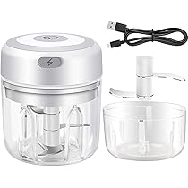 Mini Frullatore Elettrico USB Portatile - Tritatutto Per Aglio, Cipolle, Carne, Con Lame In Acciaio Inox, Ricaricabile - Foto 8