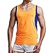 Produktbild Swallowuk MännerCasual T-Shirt Sport Tank Tops Basic Tee Fitness Quick Dry Shirt Ärmellos Sportswear (M, Orange)