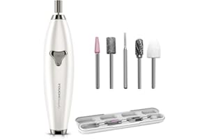 TOUCHBeauty - Lima para uñas eléctrica profesional inalámbrica con 10 accesorios para manicura y pedicura, recargable, fresa cutículas y semipermanente, AG-1733TEU (TB-1733-FBA)