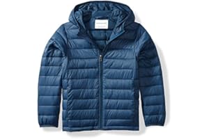 Amazon Essentials Piumino Leggero con Cappuccio Impermeabile e Ripiegabile Bambini e Ragazzi