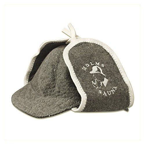 Preisvergleich Produktbild Saunahut "Holmes" Filzkappe Saunamütze für Sauna / Holms