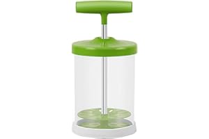JIAKALAMO Manual Whipping Cream Dispenser Handheld DIY Universal-Mixer Cream Whipper Maker with Silicone Grip, for Salad Dressings Frothy Drinks Milk Frother Foam Maker(Green)