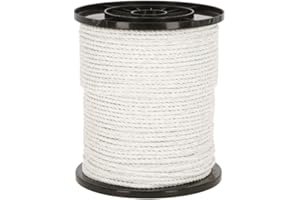 Ivisons Electric Fence Rope 6mm X 200m | Made From Weather Resistant Materials | Rope Is A Very Popular Choice For Fencing In Horses, Pony Or Cattle | Used To Divide Paddocks