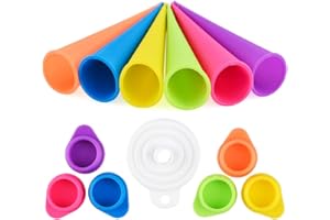 GOLDGE 7 Stück Eisformen Silikon Set Eisformen Eis Schimmel mit Silikontrichter aus 100% Lebensmittelechtem Silikon für DIY Sommer Eis