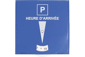 Turbocar - Disque de stationnement Zone Bleue Voiture - Dispositif européen - Permet de favoriser la Rotation des véhicules - Dispose d'une fenêtre où Le conducteur indique Son Heure d'arrivée