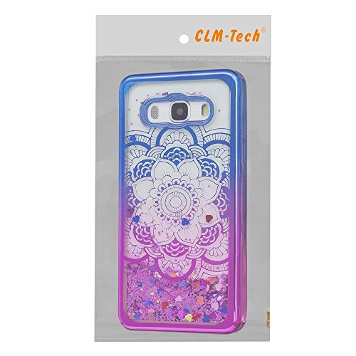 CLM-Tech Funda para Samsung Galaxy J5 2016 Carcasa TPU Silicona con l quido bling coraz n Case flor azul p rpura transparente reviews CLM-Tech Funda para Samsung Galaxy J5 2016 Carcasa TPU Silicona con l quido bling coraz n Case flor azul p rpura transparente