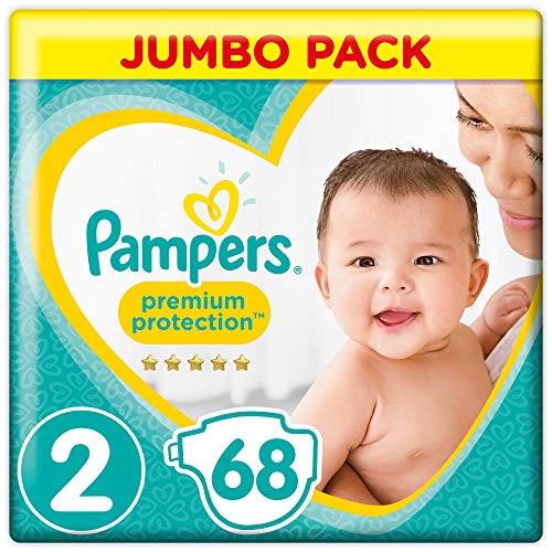 Pampers Premium Protection, 68 Couches, pour bébé, taille 2 (4-8 kg)