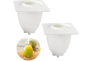 FSTTRE Lot de 2 moules en silicone pour Pâques, Bougies, Œufs, Savons, 3D Moules en Silicone pour Bougeoirs, Bricolage, Chocolat, Idéal pour Fêtes, Cadeaux Créatifs et Décorations de Pâques
