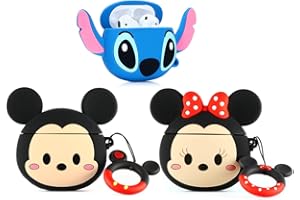 (3Pack) Case for AirPods 2nd/1st Generation(2019/2016) with Keychain, XMBYGY Silicone Case Protective Cover with Cute Funny Skin Design for AirPods 1 and for AirPods 2