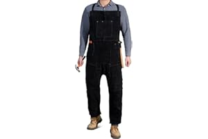 LeaSeek Grembiule da saldatura, in pelle bovina, con gambe divise, per uomini e donne, resistente