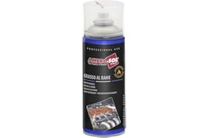 Ambro-Sol - G006 Grasso Spray al Rame, Lubrificante Specifico per Alte Temperature, Bomboletta Spray in Banda Stagnata 100% Riciclabile all'Infinito da 400 ml