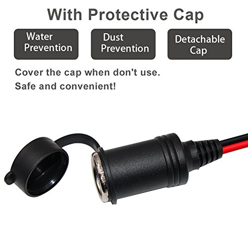 kuncan 6 FT SAE    Adaptateur femelle prise allume-cigare 12-24 V Chargeur de batterie d alimentation  arr  t rapide