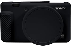 EASY HOOD Funda para cámara Sony ZV-1, ZV1, funda protectora de silicona para cámara con tapa de lente extraíble para cámara digital Sony ZV 1