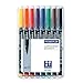 Staedtler Lumocolor 317 WP8 Universalstift, permanent, schnelltrocknend, wisch- und wasserfest, nachfüllbar, Strichbreite M - Medium, 8 farblich sortierte Universalstifte in aufstellbarer Staedtler Box