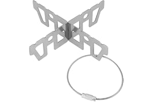 ZKSM Alcool Poêle Croix Stand en Acier Inoxydable Pot Stand 3.78x1.14 Pouce Support Portable Support pour Randonnée Camping en Plein Air Activité