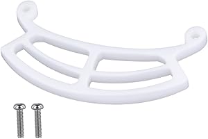 PEUTIER Bird Perch Extension, 5.31x1.57x0.2in Bird Feeder Perch Extender with Screws Bird Feeder Accessories Compatible with Bird Buddy Bird Feeder (White)