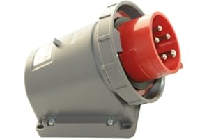 AW-TOOLS Wandgerätestecker Wandstecker CEE 16A 380/415V 5-polig 6h IP67