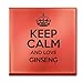 Produktbild Rot Keep Calm und Love Ginseng Glas Untersetzer Farbe 2515