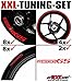 Produktbild XXL-Tuning Set für BMW R1200GS 1x Komplettsatz Felgenrandaufkleber / Rim Stripes/Felgenstreifen + 8 x Innerand-Felgen -Aufkleber + 2 Tankaufkleber von myrockshirt und ® estrellina Glücksstern-Aufkleber, Motorrad Tuning Aufkleber Rim Felgen Aufkleber Decal Decals