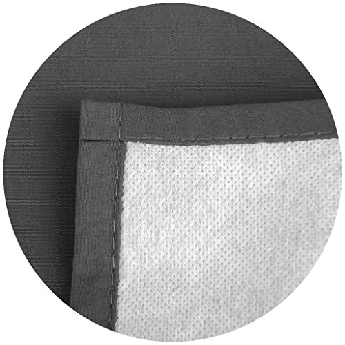 Tischläufer Platzsets Tischdeko Tischdecke Tischset (anthrazit – dunkelgrau / 1x Tischläufer + 6x Platzsets) - 6