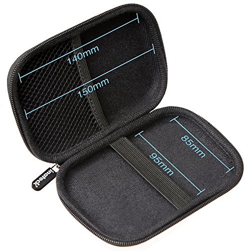 Inateck Universal Festplattentasche für 2,5 Zoll Festplatten und SSD/HDD, Hard Case erschütterungsfeste Schutzbox - 6