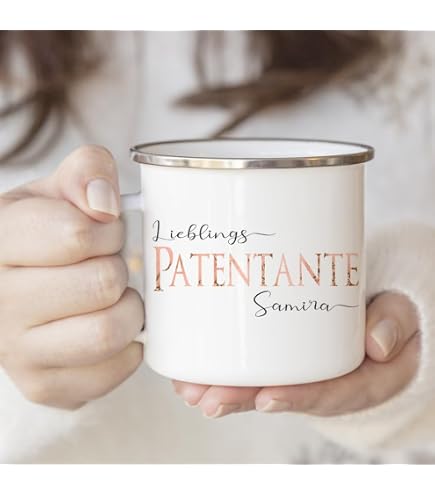 „Patentante Fragen“ Tasse – Geschenk Für Patin Zur Taufe, 330 Ml, Spülmaschinenfest