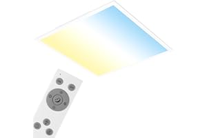 ‎BRILONER Briloner Leuchten LED Deckenleuchte-Panel, Dimmbar, Farbsteuerung, Fernbedienung, 36W, 3800 lm, LED-Lampe, Wohnzimmerlampe, Deckenlampe, Weiß, 59.5 cm