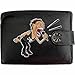Produktbild Old Rock Singer Altrocker Musik Sänger Klassek Herren Geldbörse Portemonnaie Brieftasche Rock n Roll aus echtem Leder schwarz Geschenk Präsent mit Metall Box