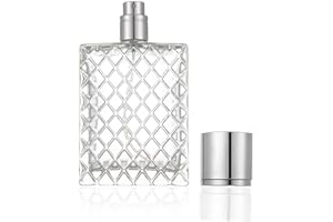 Ymhapp Clear 100ml 3.4Oz Glass Spray Bottles Empty Square Perfume Fine Mist Atomizer Refillable Essential Oil Container for Travel Spray Bottles Refillable Containers