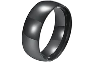 Epinki 4/6/8MM Bagues Homme de Fiançailles, Bague Arc Argent Alliances pour Mariage en Acier Inoxydable