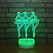 Produktbild Einzigartige Lampe der Nacht3d kreativer Tanz-Usb führte Leuchten-Fernsteuerungsbatterie-Stromversorgung Kinderlampe-Geburtstagsjahrestaggeschenk