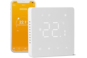 ‎BEOK CONTROLS Beok Thermostat Fussbodenheizung Wasser, Tuya WiFi Raumthermostat Fußbodenheizung Thermostate Heizung Smart Digital Wandthermostat 230v, Kompatibel Alexa Google Assistant, 3A TGM50WIFI-WP Weiß