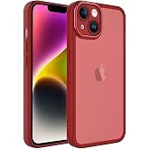 Spia Apple iPhone 14 Plus Kılıf Kırmızı Primula Kamera Korumalı Kapak Koruyucu Tasarım (Apple iPhone 14 Plus, Kırmızı)