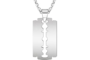 HCMA Nouveau Design Ouvert Délicat Collier Lame Collier Hommes Bijoux À La Mode Rasoir Pendentif Collier Cadeau pour Hommes