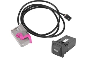 Suuonee Kabel wejściowy AUX, gniazdo kabla samochodowego AUX z Auto-CD RNS-E AU 3,5 mm 32-biegunowy przewód wejściowy AUX