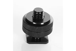 Fotga Adaptateur de sabot à vis double couche 3/8" pour trépied d'appareil photo support de flash DC