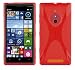 Produktbild Nokia Lumia 830 Silikonhülle in ROT von Cadorabo - X-Line Design TPU Schutzhülle – Handyhülle Bumper Case Backcover in INFERNO ROT