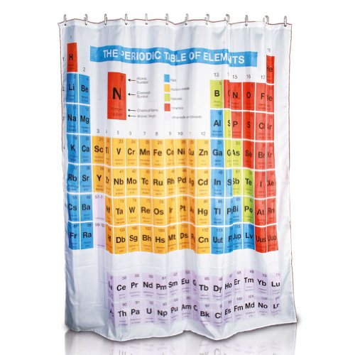 Preisvergleich Produktbild Kunststoff Duschvorhang Periodensystem
