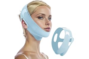 SexxLady Fascia viso lifting,Maschere Riutilizzabili a V,Maschera lifting doppio mento,ideale per un uso quotidiano o in viaggio,blu