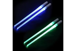 ADDLIVE Light Up Baguettes, 2 Paires Lightsaber Baguettes, Baguettes Chinoises Réutilisables, Illuminating Chopsticks, Durable Cuisine Légère Party Portable Safe Alimentaire Arts De La Table