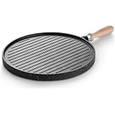 Bondy Premium D&ouml;k&uuml;m Granit &Ccedil;ift Taraflı Izgara&G&ouml;zleme Tavası - 35 Cm