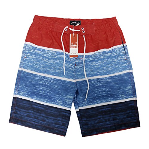 GWELL Herren Badeshorts Beachshorts Boardshorts Badehose Sommer - 3
