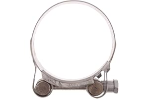 Tenlacum - Morsetto di scarico per moto, in acciaio inox, 32-35/36-39/40-43/44-47/48-51/52-55 mm (52-55 mm)