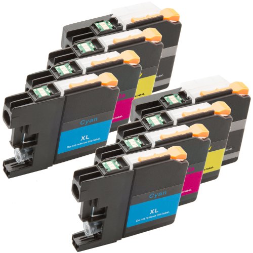 PlatinumSerie® 8x Tinten-Patrone mit Chip XXL kompatibel für Brother LC123 LC125 LC127 DCP-J4110 MFC-J4410DW MFC-J4510DW - 2