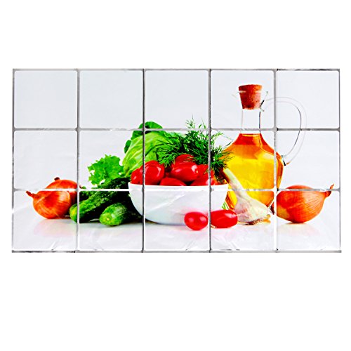 Küche Wandsticker 45 × 75 cm Oilproof Fett proof Küche Wand Aufkleber Obst Muster Küche Aufkleber Wand Aufkleber Wand Dekor - 3