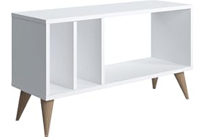 Amazon Movian - Tavolino da TV, 90 x 30 x 49 cm, colore bianco