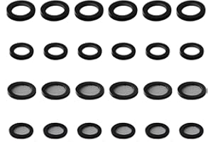 AAED 24 Stück Duschkopf Dichtung Dusche, enthalten 12 O Ring Filternetz Edelstahl Schlauchdichtung Gummi Scheibe für 11mm 14mm Dusch Brausekopf Wasserhahn Dichtung